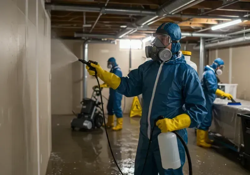 Basement Sanitization and Antimicrobial Treatment process in Anahuac, TX